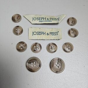 Joseph & Feiss Blazer Replacement Buttons Tan Brown Swirl Pattern Set of 10